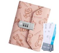 100 Envelope Savings Challenge With Combination Lock, Triple Folding Money Saving Wallet With Bear Design, Cash Storage Piggy Bank For Students, Beginners And Families