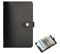 100 Envelopes Money Saving Challenge,50 Double-Sided Pages Leather Money Saving Wallet for Cash,Reusable Savings Challenges Book Organizer Folder Ideal for Financial Management & Gifting
