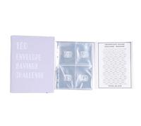 100 Envelopes Money Saving Challenge, A5 Budget with 25 Transparent Sheets, Reusable Savings Challenge Budget Book for Family Money Management (Purple)