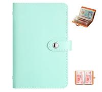100 Envelopes Money Saving Challenge - A6 Cash Saving Wallet with Notebook & Binder, Reusable PU Leather Budget Organizer for £1000 Savings Goal, Expense Tracker & Financial Planner (Light Blue)