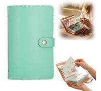 100 Envelopes Money Saving Challenge Book, 2026 Money Saving Wallet, Cash Budget Planner Binder Savings Challenge Book Cash Savings Wallet for Offices,Home and Couples (Green)