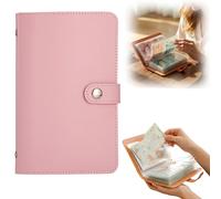 100 Envelopes Money Saving Challenge Book, 2026 Money Saving Wallet, Cash Budget Planner Binder Savings Challenge Book Cash Savings Wallet for Offices,Home and Couples (Pink)