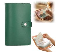 100 Envelopes Money Saving Challenge Book, 2026 Money Saving Wallet, Cash Budget Planner Binder Savings Challenge Book Cash Savings Wallet for Offices,Home and Couples (Dark Green)