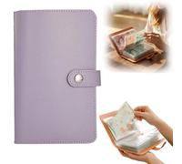 100 Envelopes Money Saving Challenge Book, 2026 Money Saving Wallet, Cash Budget Planner Binder Savings Challenge Book Cash Savings Wallet for Offices,Home and Couples (Purple)