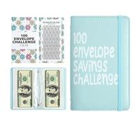 100 Envelopes Money Saving Challenge,Money Saving Book | Offices & School Supplies for Financial Freedom Family Expense Tracking Income Tracking Budgeting