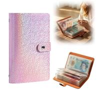 100 Envelopes Money Saving Challenge, Money Saving Wallet Includes Saving Notebook & Binder, Reusable A6 Money Budget Binder or Cash Envelopes, Cash & Expense Envelopes, Coin Envelopes (Pink B)