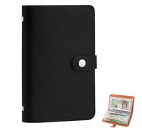 100 Envelopes Saving Challenge, 2026 New Money Saving Wallet, Budget Savings Challenge Book A5 Binder with Magnetic Buckle, Cash Wallet Envelope for School, Home, Office (Black)