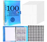 100 Envelopes Saving Challenge Budget Binder, Money Saving Challenge Wallet Money Budget Cash Stuffing Wallet Planne for Couples School Home Office