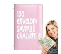 100 Envelopes Savings Challenge - Budget Planner | 100 Days Saving Folder with Tracker Envelopes for Children and Adults