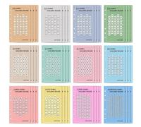 100 Envelopes Savings Challenge Trackers, Money Saving Challenge Inserts, Money Saving Tracker in A6 Format, 48 Pieces Money Saving Challenge Trackers for 6- Binder, Money Saving Tracker Sheets