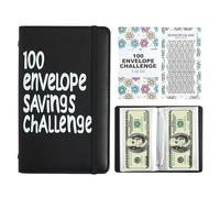 100 Envelures Money Saving Challenge - Money Saving Book, Cash Folder Organizer | Budgeting Management for Revenue Tracking, Low Buy Urgency Fund, Family Finance Target Planner Binder System