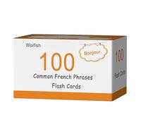 100 Essential French Phrases Flash Cards for Adults - Learn French Phrases for Beginners with Durable & Portable Flashcards- French Flashcards Simple Phrases