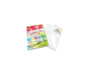100 Evergreen Goods A4 Glossy White Sticker Paper Label Sheets | Self Adhesive Inkjet Laser Printable | Sticky Back Printing DIY Print Labels at