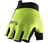 100% Exceeda Gel Mitts / Short Finger MTB Cycling Gloves Fluo Yellow
