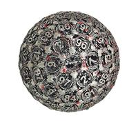 100 Faces Polyhedral - Metal Cutout Design Entertainment Tool for Serious Gamers and Collectors | Role Play, Metallic Single Role Playing