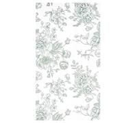 100 Floral Guest Napkins Sage Green and White Toile Disposable Paper Napkins Decorative Flower Bathroom Hand Towels for Bridal Baby Shower Tea Party Birthday Party Supplies (Sage Green)