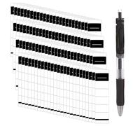100 Folder Labels and 1 Black Marker Pen, Folder Classification Marking Stickers, Folder Identification Stickers, Office Supplies