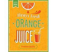 100% Fresh Orange Juice Poster/Toilet Poster/Phoebe Poster Hang The Background in The Living Room, Dining Room, Bedroom or Kitchen 12x18 inch