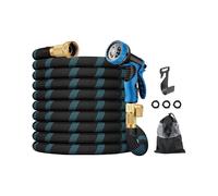100 FT Non-Expandable Garden Hose, Upgraded Flexible Water Hose, Ultra Light Weight Non-Expanding Hoses, Leak Proof