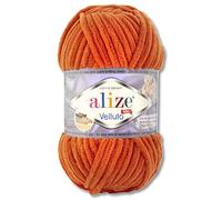 100 g Alize Velluto Wool in 30 Selections (06 | Orange)
