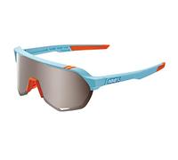 100% S2 Soft Tact Black/HiPER Crimson Silver Mirror Lens Cycling Glasses