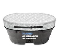 100 Gallon Oval Stock Tank Cover, 5 Layers Insulation and Silver UV Heat Reflective Cold Plunge Tub Cover, Waterproof Ice Bath Cover, Insulated All Weather Protective Ice Pod Cover, 55''Lx36''Wx7''H