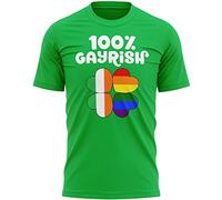 100% Gayrish T Shirt Mens Funny St Patricks Day Gay Pride Irish Top LGBTQ Ireland Tee, M, Irish Green