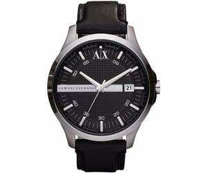 100% genuine Armani Exchange Black leather Mens Analogue Watch Hampton AX2101