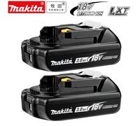 100% Genuine Makita 18V 3.0Ah Lithium Battery For Makita 18V Battery Power Tools Li-ion Replacement LXT BL1825 BL1820 BL1830B 6AhX2-chargeX1