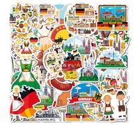 100 German Stickers, Travel Stickers, Scrapbook Stickers, Decorative Stickers, Landscape Stickers, Water Cup Stickers
