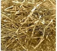 100 Grams of Metallic Gold Luxury Hamper Shred Gift Packaging - Extra Soft Shredded Tissue Paper