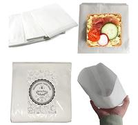 100 Greaseproof Sandwich Paper Bags - Medium 8.5 X 8.5” - Perfect For Bakery Goods, Snacks, Fried Foods, And Takeaways. Keep Items Fresh, Mess-Free, And Packaged Professionally, Catering Or Home Use