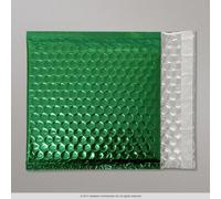 100 Green Metallic Bubble Wrap Lined Padded Mailing Gift Envelope/Bag CD Size