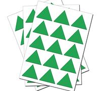 100 Green Triangles - Removable Self Adhesive Waterproof Durable Vinyl Stickers - Digitally Cut to The Sticker Shape - Size 10mm