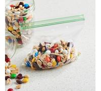 100 Grip Seal Bags 180 x 210mm Size | Resealable Zip Lock | 50 Micron Each Side Strong Clear Plastic Bags | Polythene Packaging Suitable for Food Storage, Jewellery, Nuts Etc (18 X 21 cm (7" X 8"))