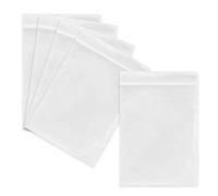 100 Grip Seal Bags Reusable Resealable Strong Zip Lock Bags Clear Poly Plastic Storage Spice Pouches Food Jewellery Bags Recyclable (5.5" x 5.5”)