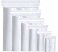 100 Grip Seal Bags Reusable Strong Zip Lock Clear Resealable Plastic Bags Polythene Packaging for All Purposes by Packaging Solutions (Plain/Clear, 3" x 7.5")