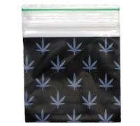 100 Grip Seal Bags Strong Resealable Zip Lock Bag Reusable Clear Plastic Baggies Print Food Storage Jewellery Medicine Polythene Packaging Bag 40mm x 40mm (Black Leaf 100pcs (1.5" x 1.5" 4cm x 4cm))