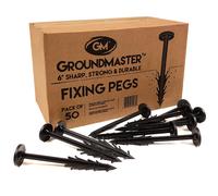 (100) Groundmaster Heavy Duty 6" Pegs Weed Control Membrane Fabric Fixing Anchors