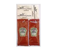 100 Heinz Malt Vinegar and 100 Lichfield Salt Individual SachetsL8