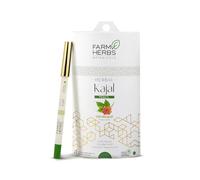 100% Herbal All Natural Kajal Pencil For Adults - Premium Olive Wax Based Certified Lead-Irritation Synthetic Smudgeproof Pack Of 1, Deep Black, Glossy Finish