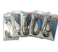 100 Hooks - FISHZONE Superior Classic ABERDEEN Sea Fishing Hooks.- Available in size 8/0, 6/0, 4/0, 3/0, 2/0, 1/0, 1, 2, 4 and 6 - Ideal for most Sea Fishing Needs (50 Hooks - size 8/0)