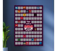 100 Horror Movies Scratch Poster