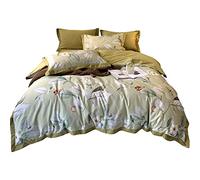 100 Horses Cotton Flower Printing Four-Piece Wide-Sided Quilt Cover Bed Pure Cotton Bedding (Color : B Size : 1.5m) (A 1.5m)