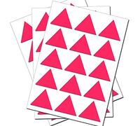 100 Hot Pink Triangles - Removable Self Adhesive Waterproof Durable Vinyl Stickers - Digitally Cut to The Sticker Shape - Size 10mm