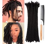 100% Human hair Dreadlocks Extensions 12 inch Afro Kinky 60 Strands 0.4cm Fashion Crochet Braiding Hair For Women by Originea (12 Inch, 60 Locs)