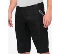 100% Hydromatic Shorts without Chamois Dark Black Grey - 30