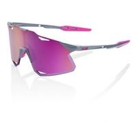 100% Hypercraft Sunglasses Gloss Light Grey/purple Multilayer Mirror Lens