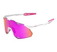 100% HYPERCRAFT XS Matte White/Pink - HiPER Vital Pink Mirror Lens
