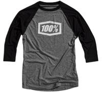 100% Icon 3/4 Sleeve Tech T-Shirt Gey/Black